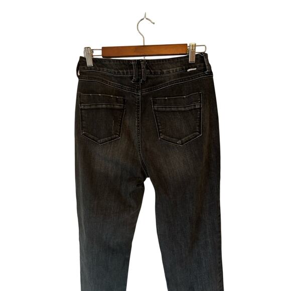 Ivy + Main Gray 90's Y2K Button Fly Distressed Ripped Stretch Denim Jeans Size 5 - Picture 5 of 8